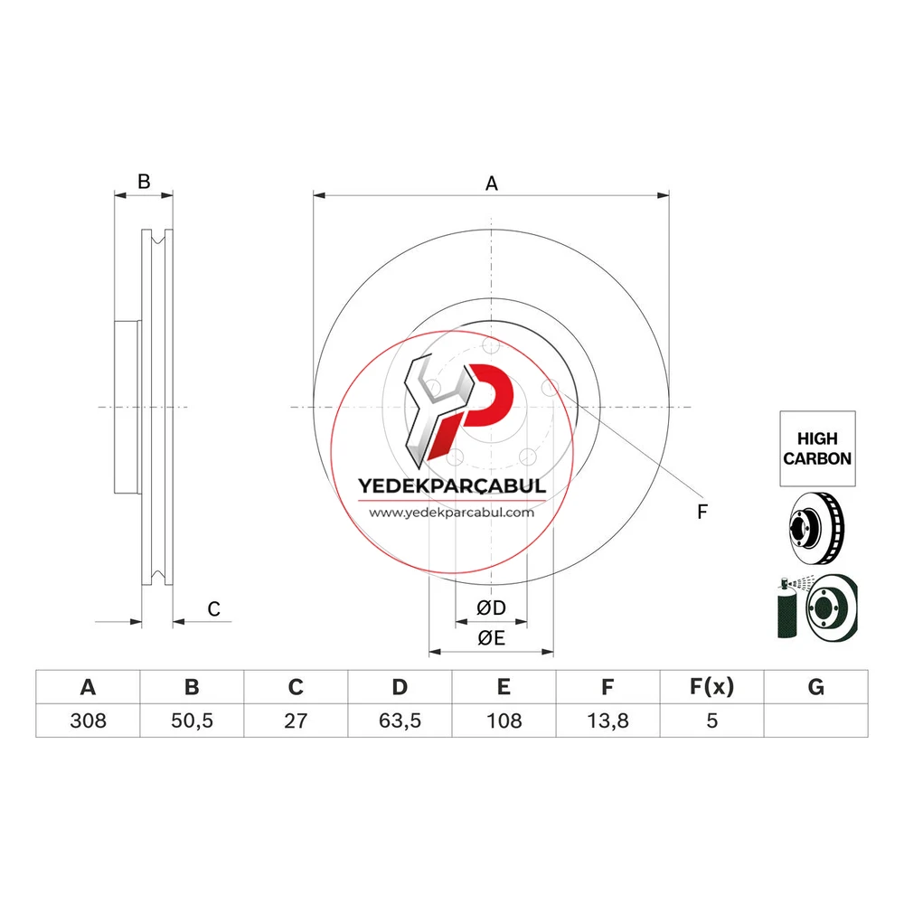Bosch Ön Fren Disk Ayna