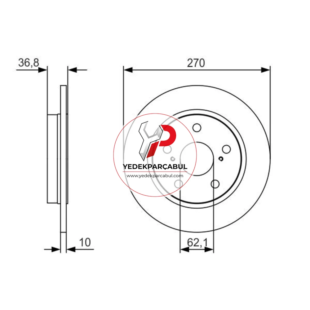 Bosch Dolu Tip Arka Fren Diski