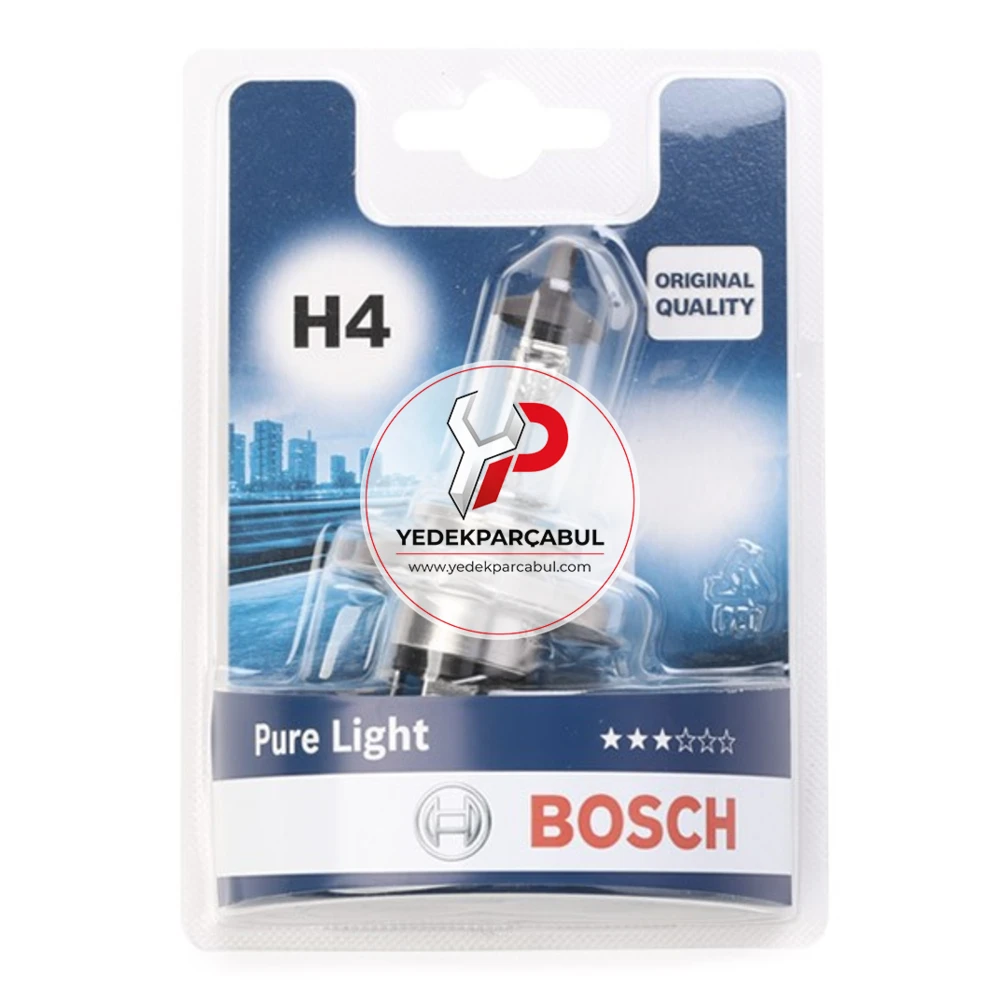Bosch Ampul H4 Pure Light 12V 60W/55W