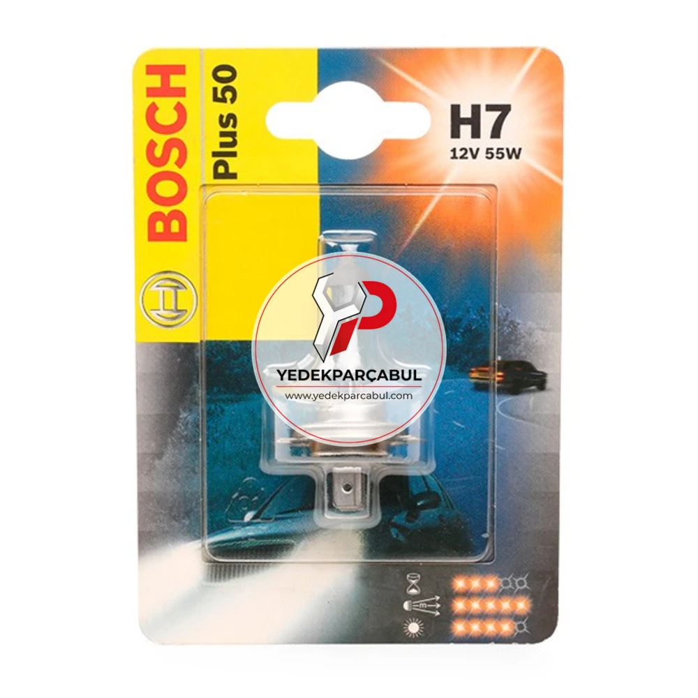 Bosch Ampul H7 Plus 50 12V 55W