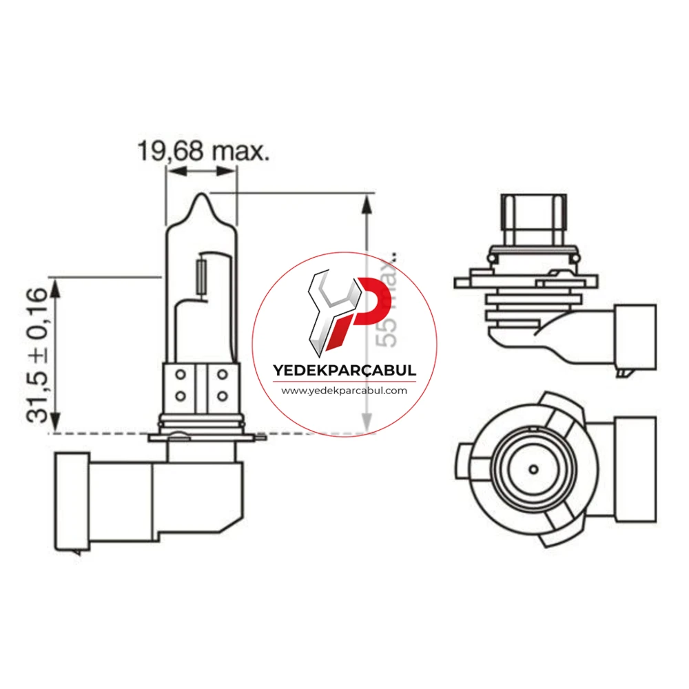 Bosch Ampul HB3 Plus 120 Gigalight 12V 60W