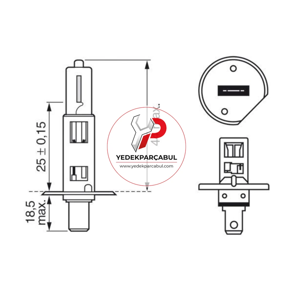 Bosch Ampul H1 Plus 150 Gigalight 12V 55W