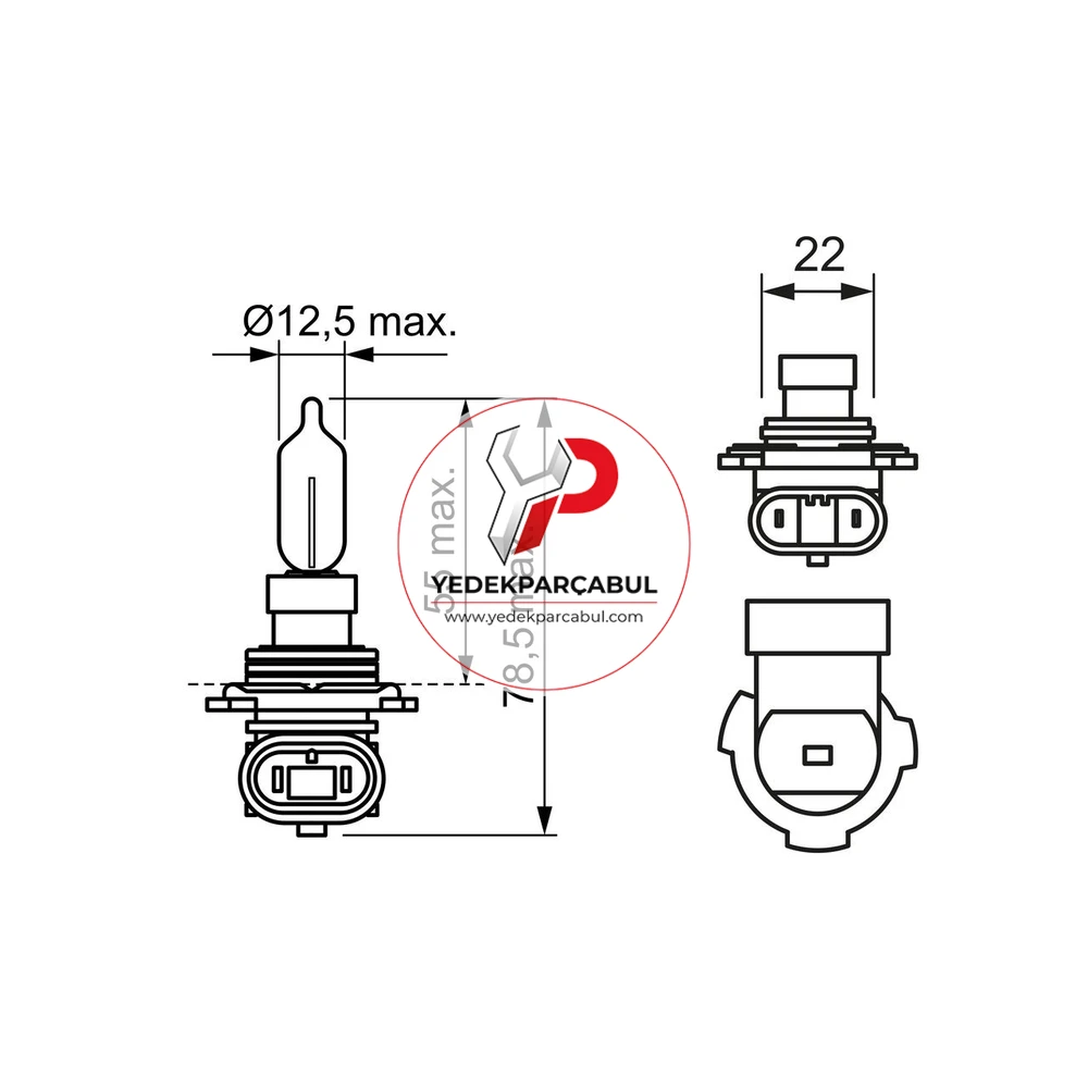 Bosch Ampul HIR2 Longlife Daytime 12V 55W
