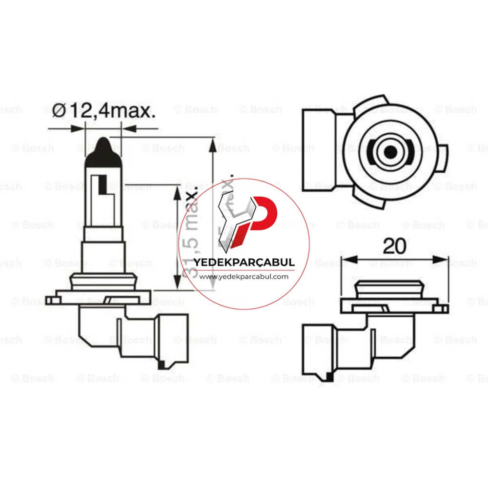 Bosch Ampul H10 Pure Light 12V 42W