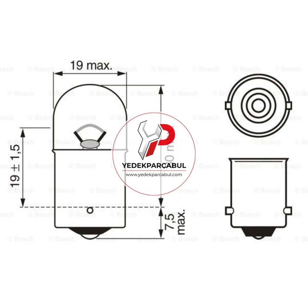 Bosch Ampul R5W Pure Light 12V 5W