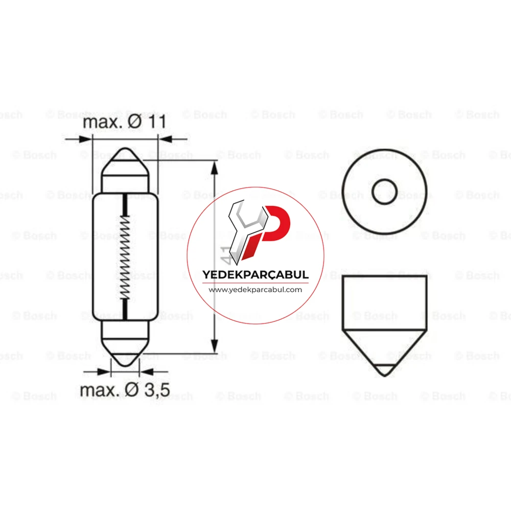 Bosch Ampul SV8,5-8 Pure Light 12V 10W