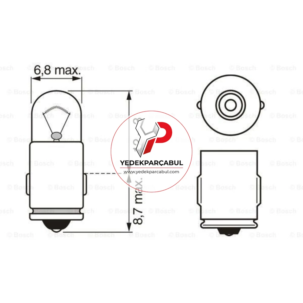 Bosch Ampul BA7s Pure Light 12V 2W