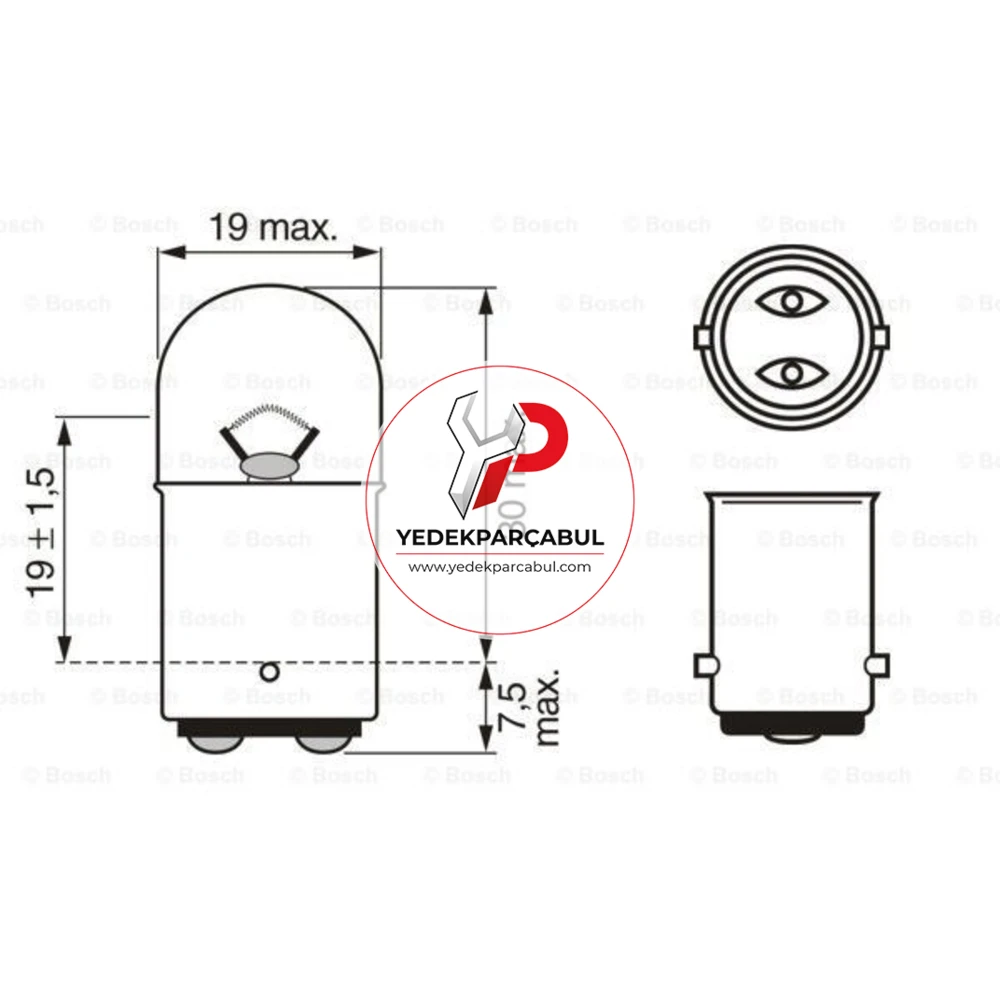 Bosch Ampul R5W Pure Light 12V 5W