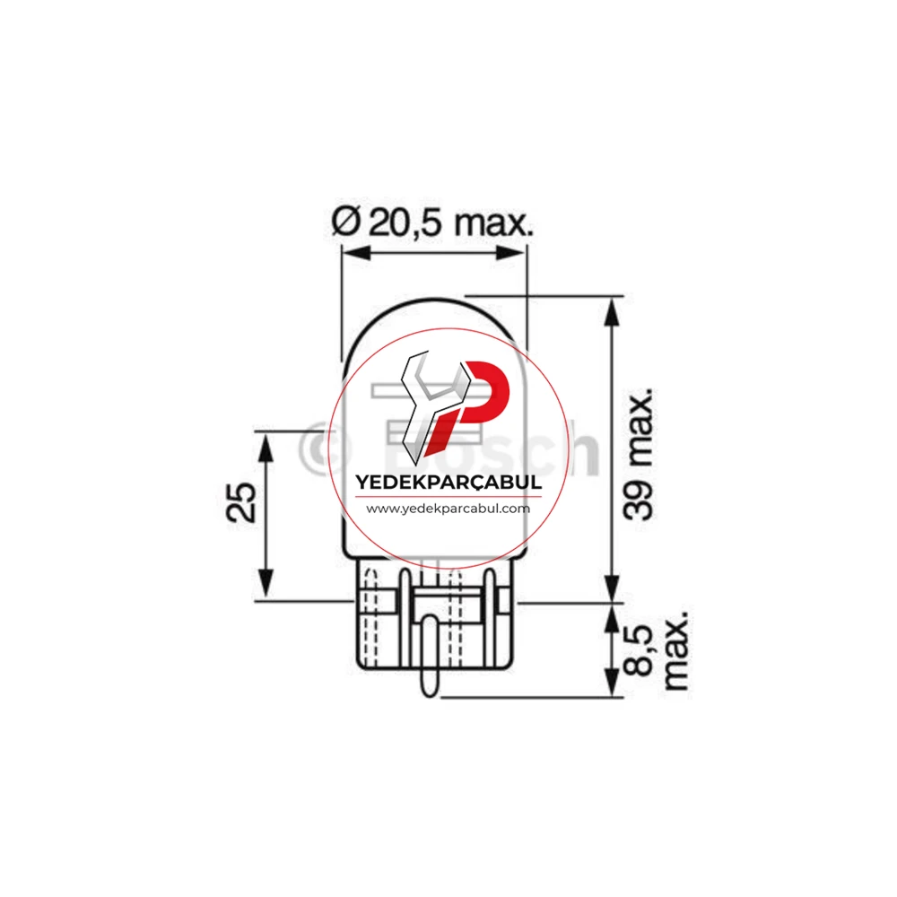 Bosch Ampul 21W/5W Pure Light 12V 21W/5W