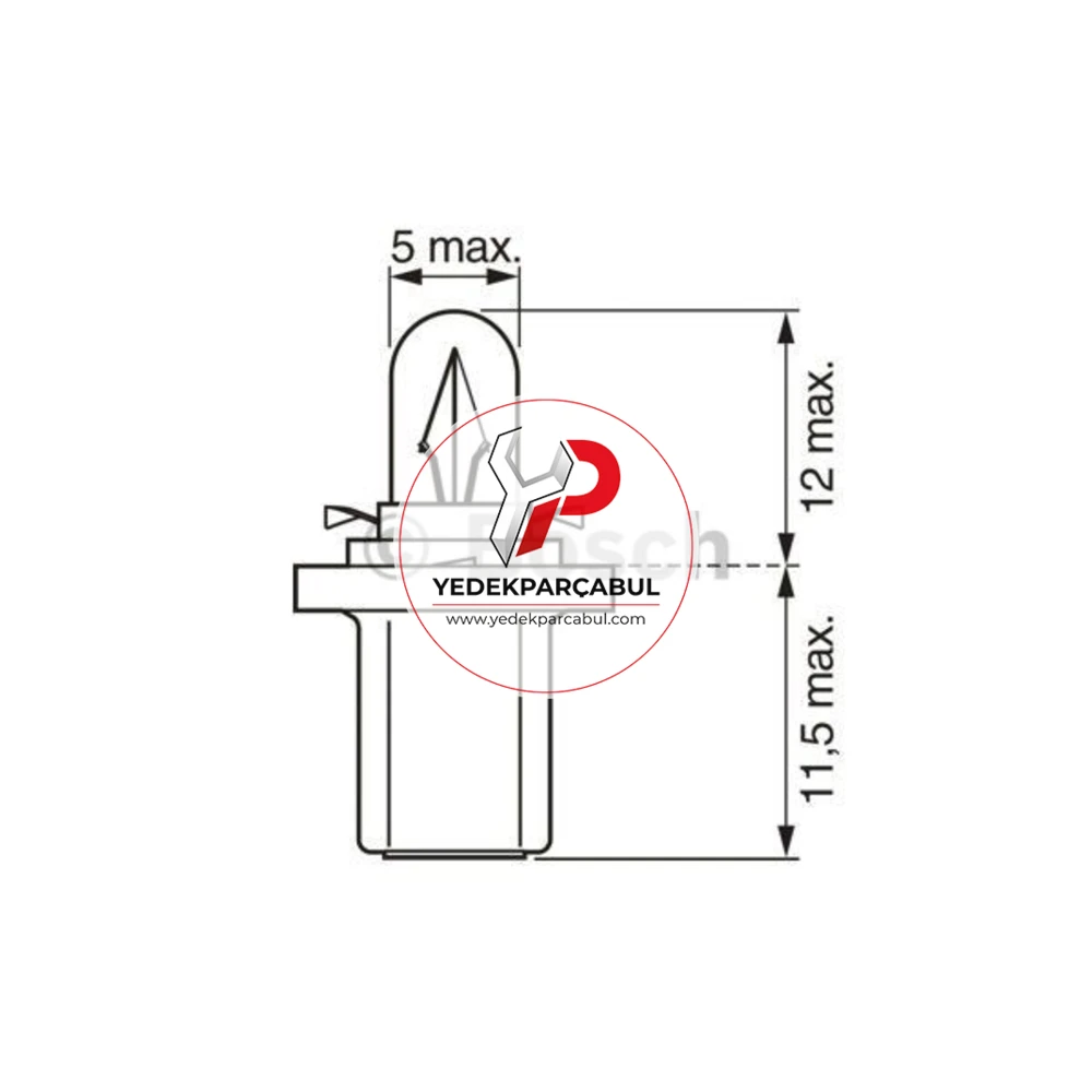 Bosch Ampul B8,5d Trucklight 24V 1.2W