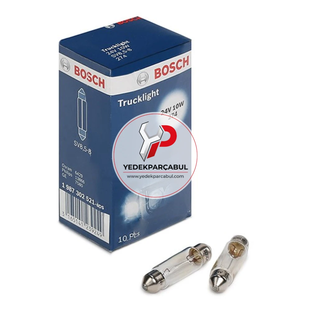 Bosch Ampul SV8,5-8 Trucklight 24V 10W