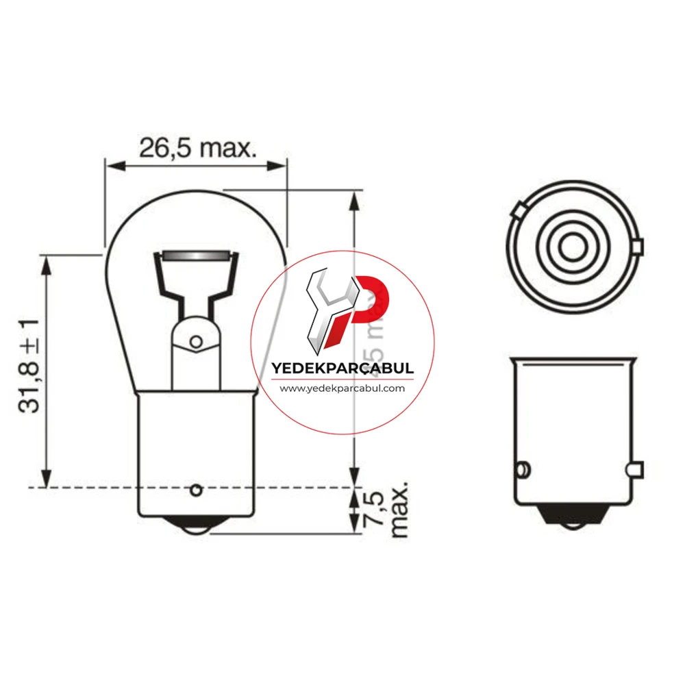 Bosch Ampul PY21W Eco 12V 21W