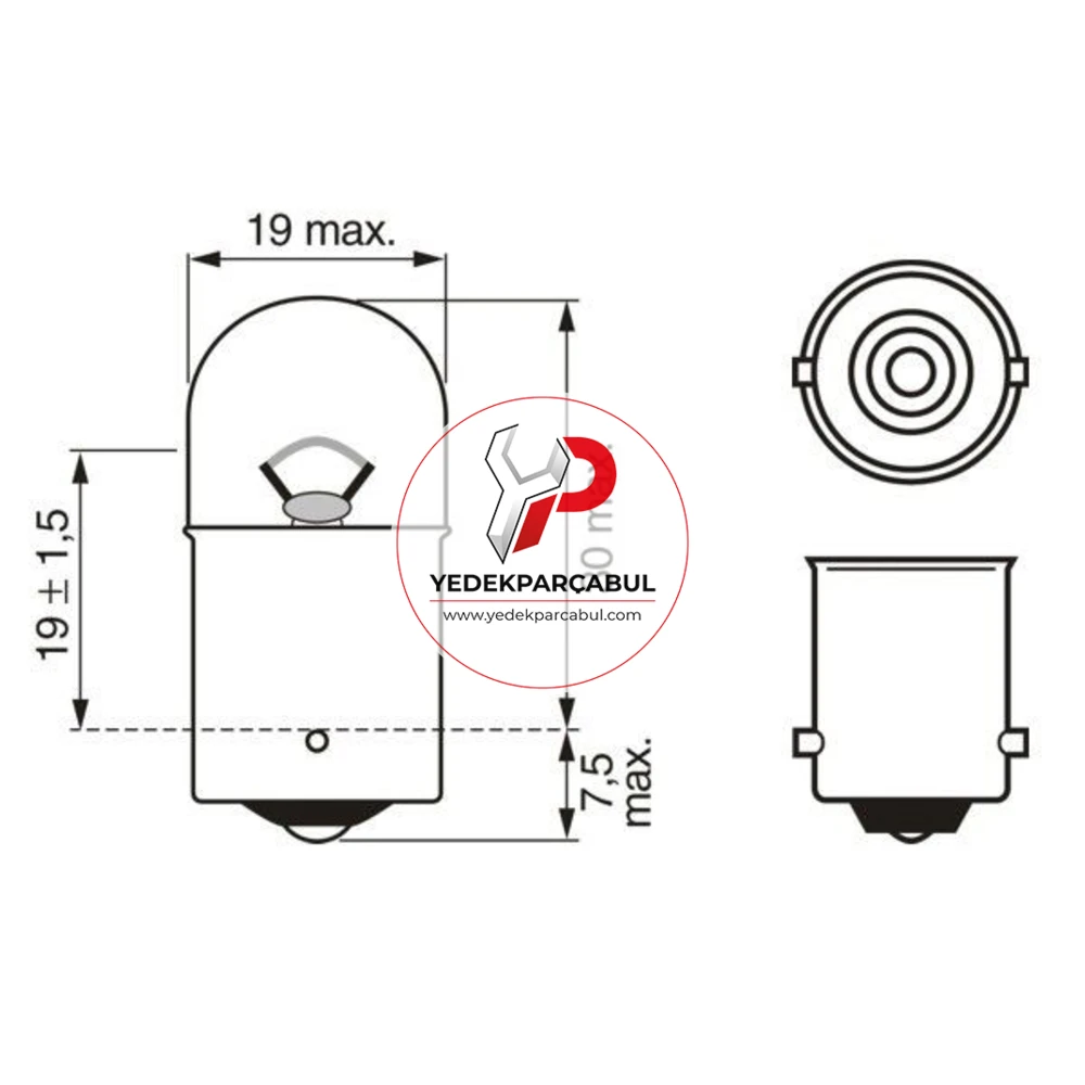 Bosch Ampul R10W Eco 12V 10W