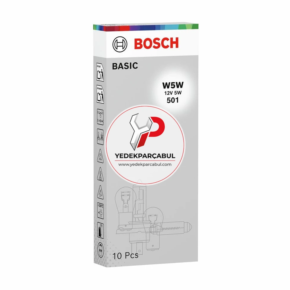 Bosch Ampul W5W Eco 12V 5W