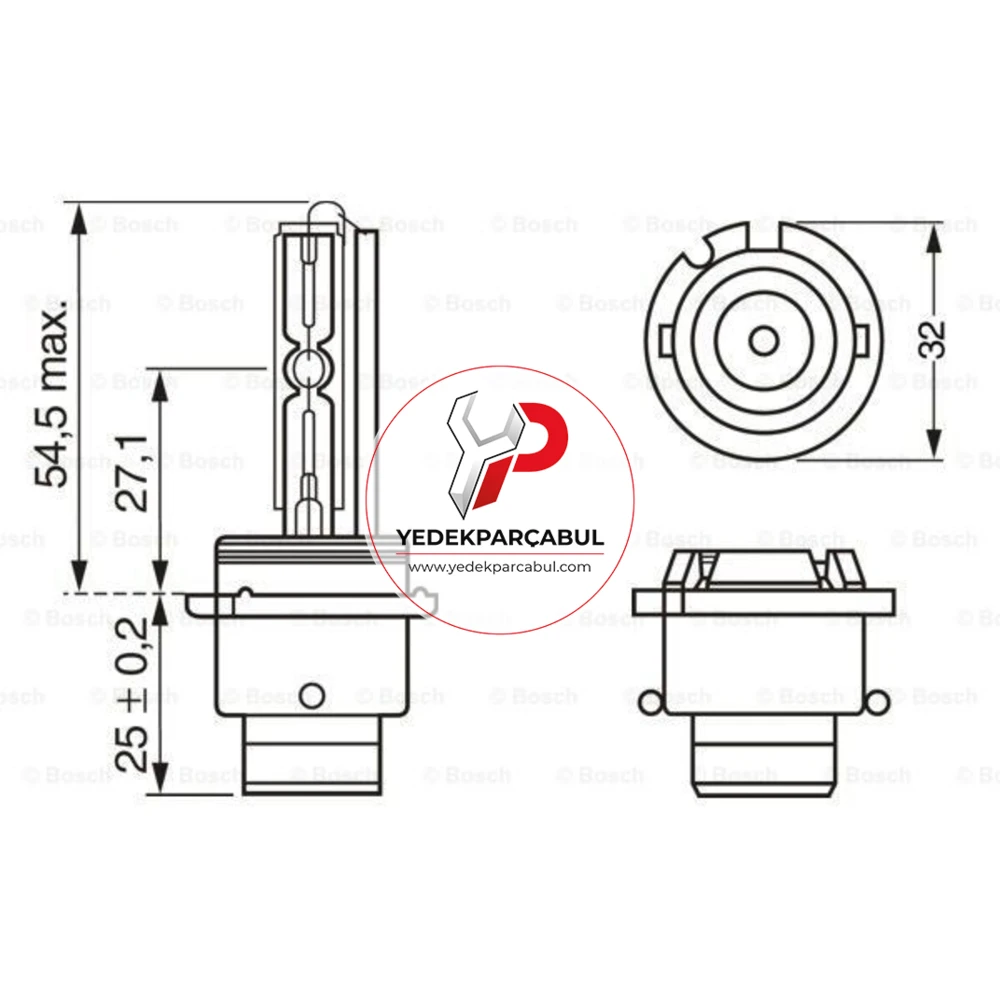 Bosch Xenon Ampul D2R Xenon HID 85V 35W
