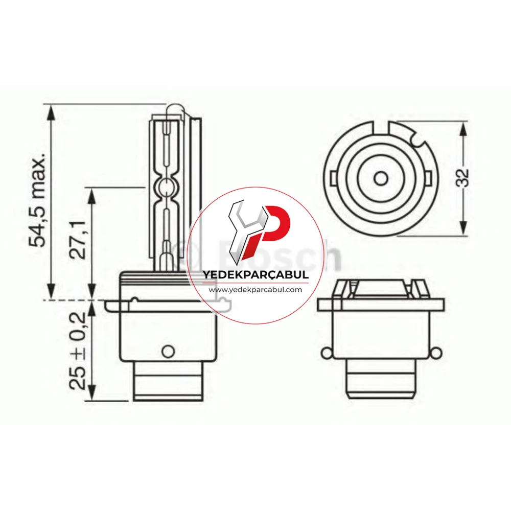 Bosch Xenon Ampul D2S Xenon HID 85V 35W