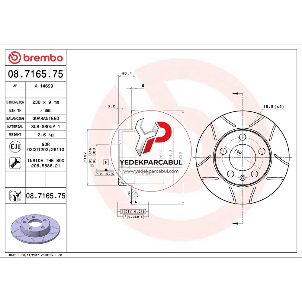 Brembo Arka Fren Aynası