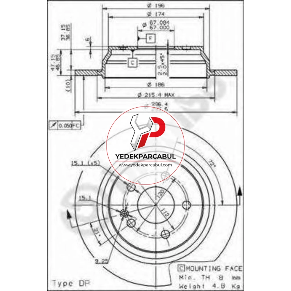 Brembo Arka Fren Diski