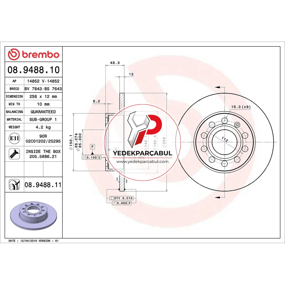 Brembo Arka Fren Aynası