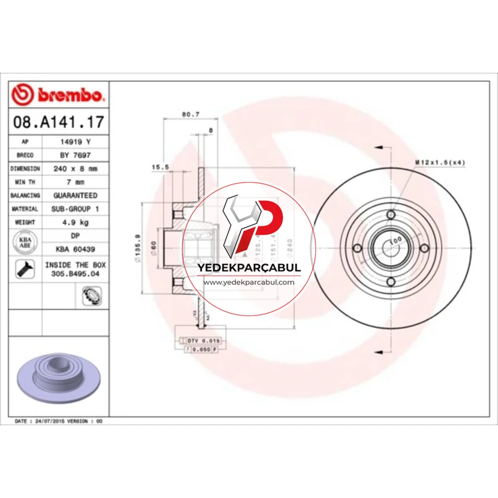 Brembo Arka Fren Aynası