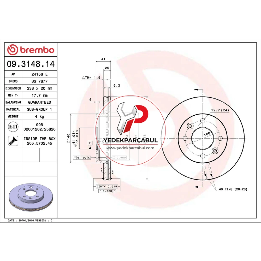 Brembo Ön Fren Aynası