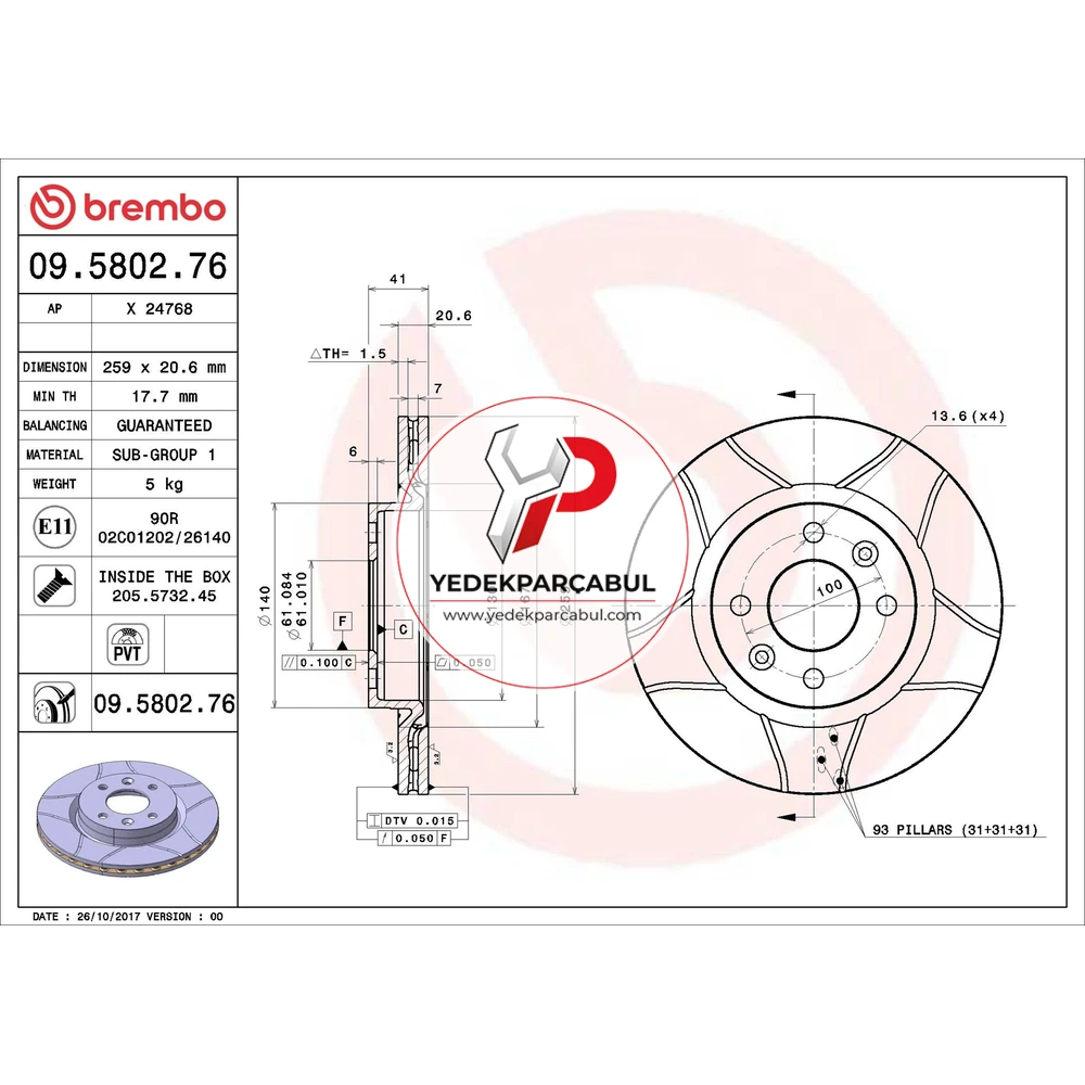 Brembo Ön Fren Diski