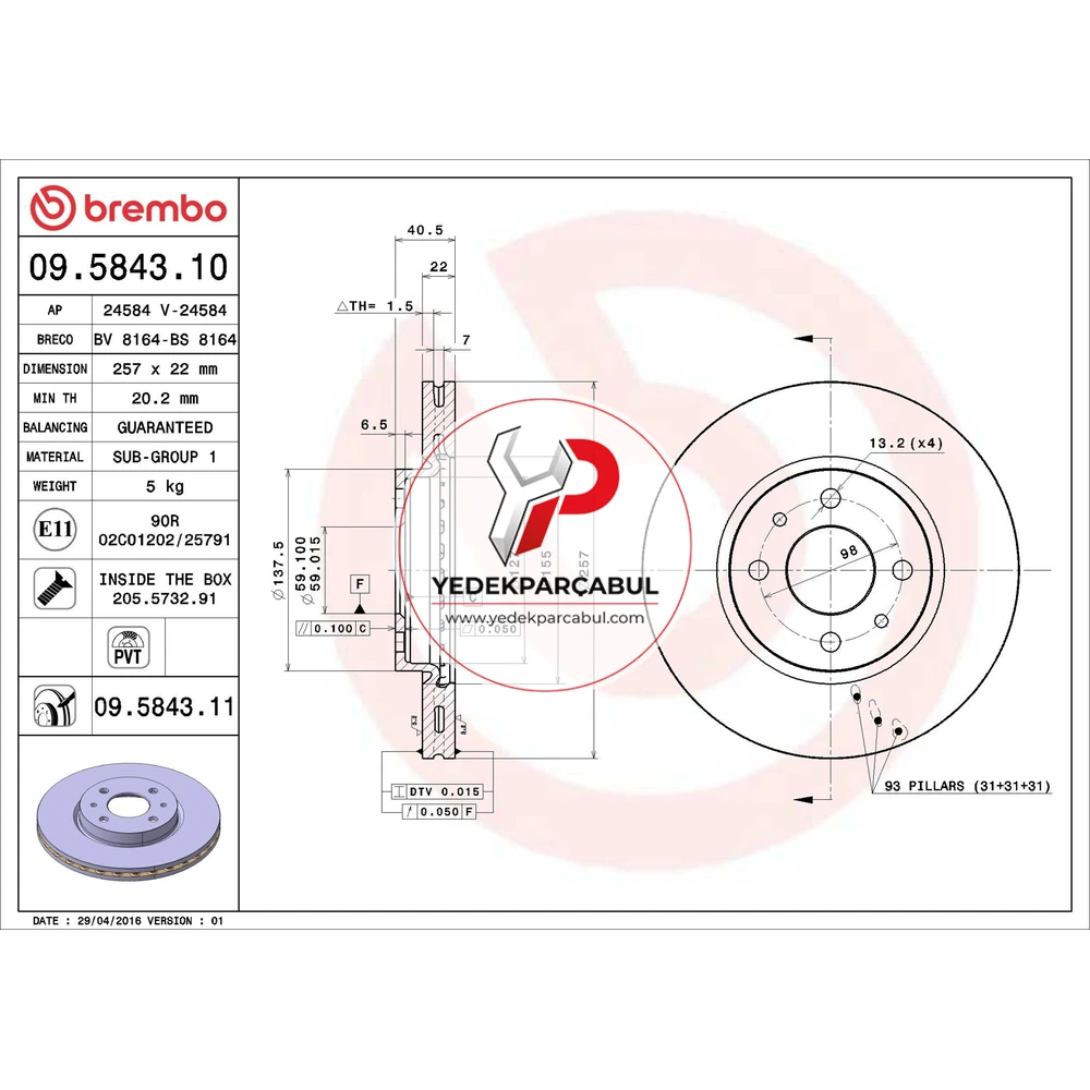 Brembo Ön Fren Aynası