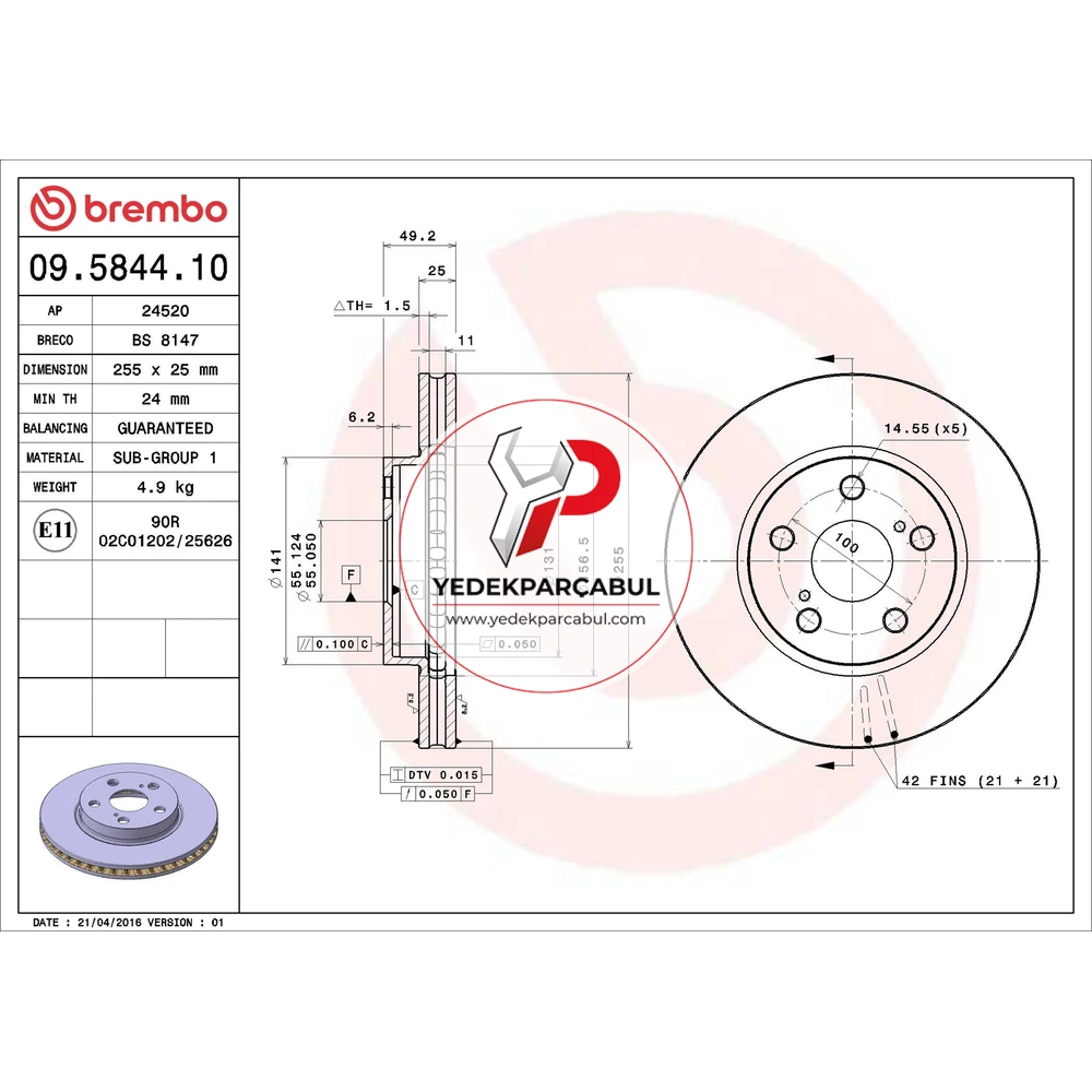 Brembo Ön Fren Diski