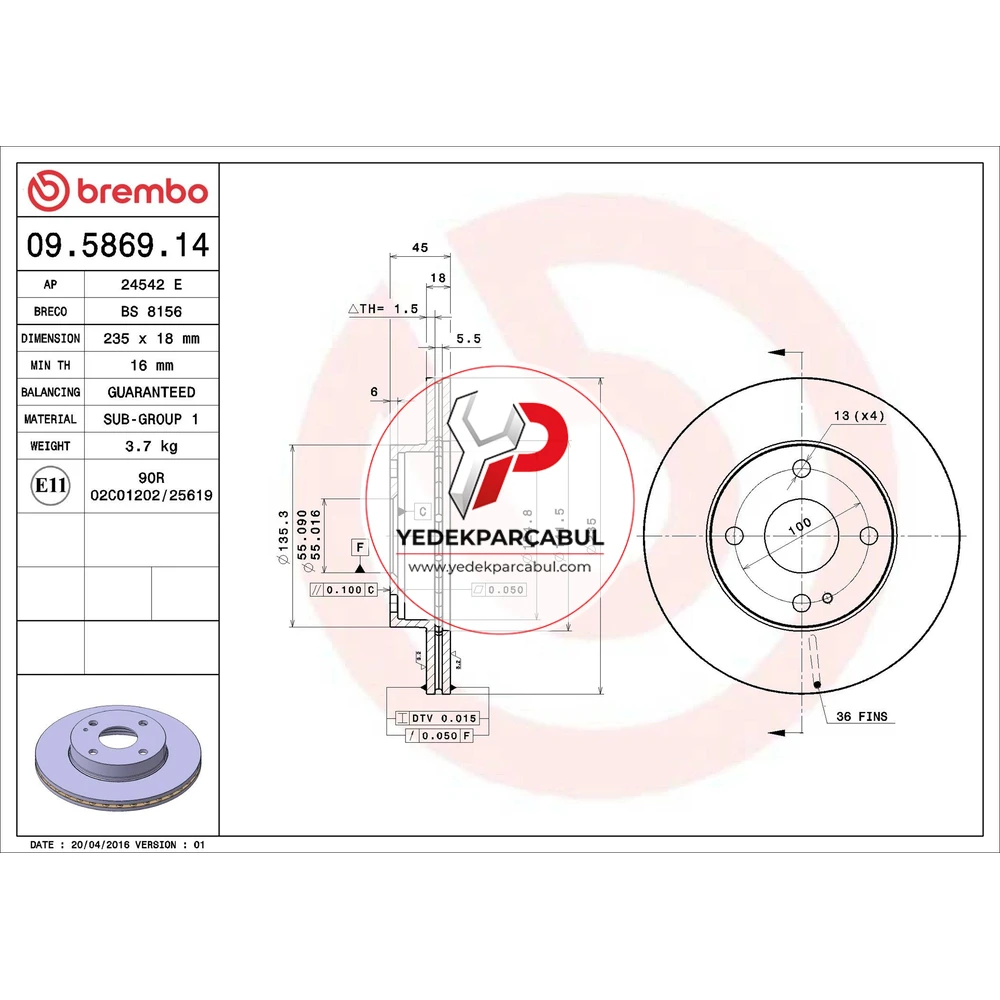 Brembo Ön Fren Diski