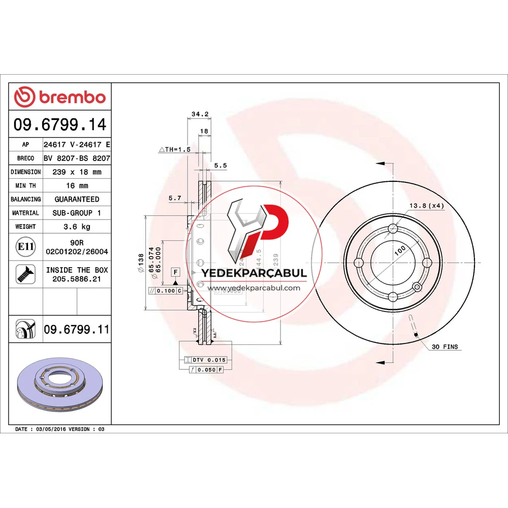 Brembo Ön Fren Diski