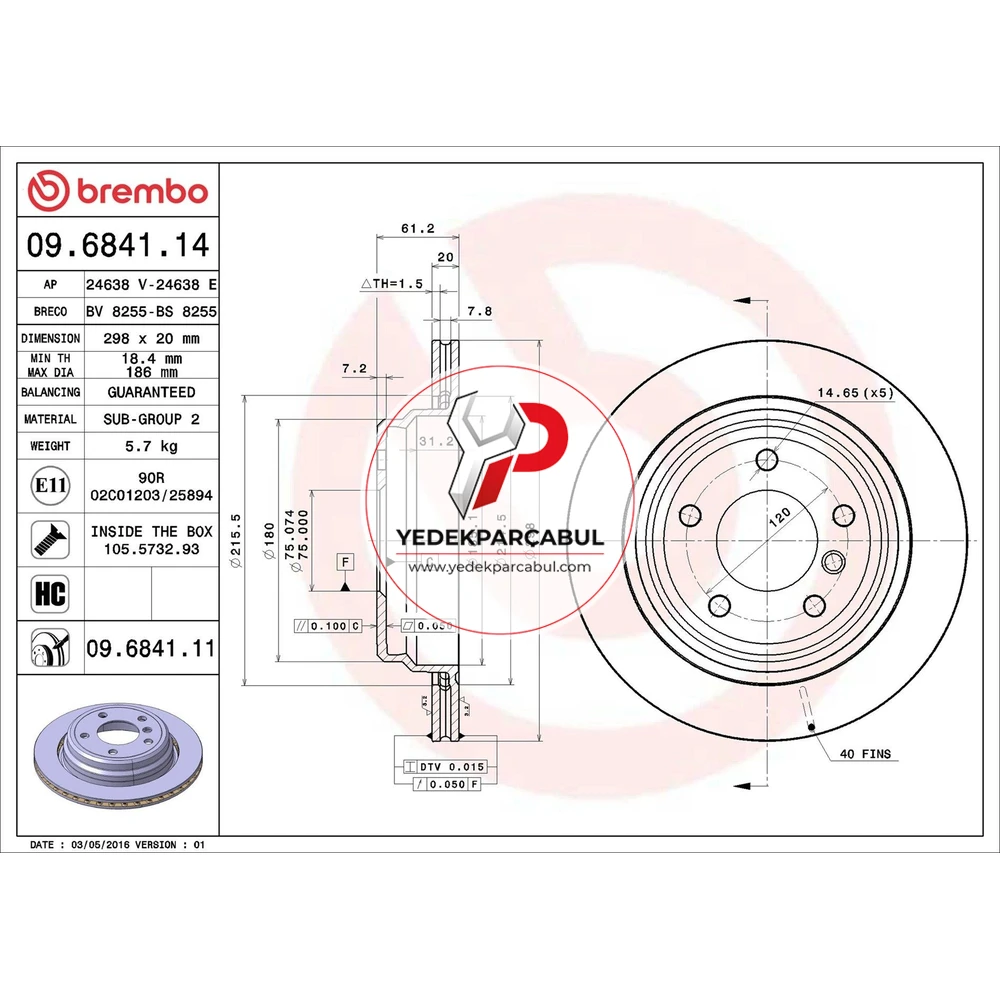 Brembo Arka Fren Diski