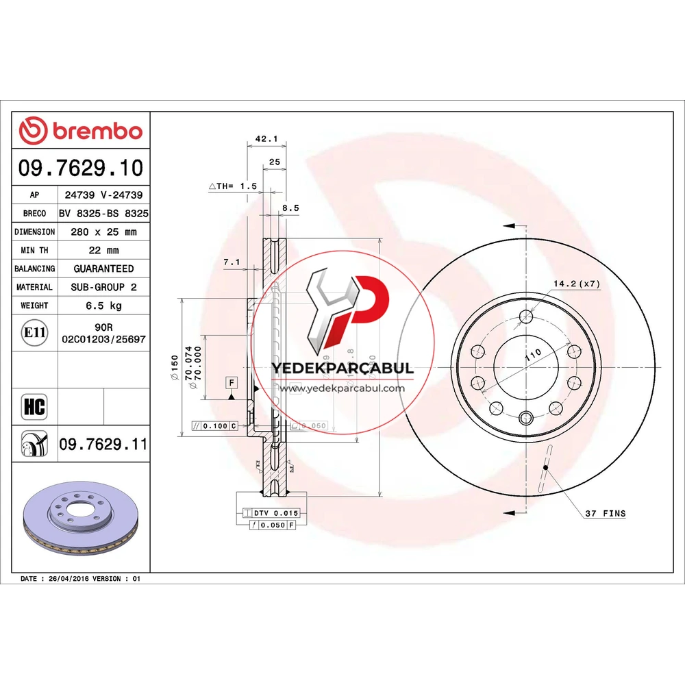 Brembo Ön Fren Aynası