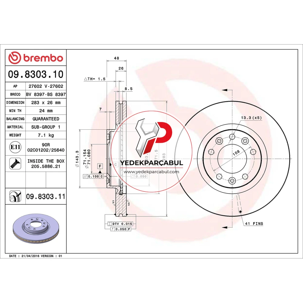 Brembo Ön Fren Aynası