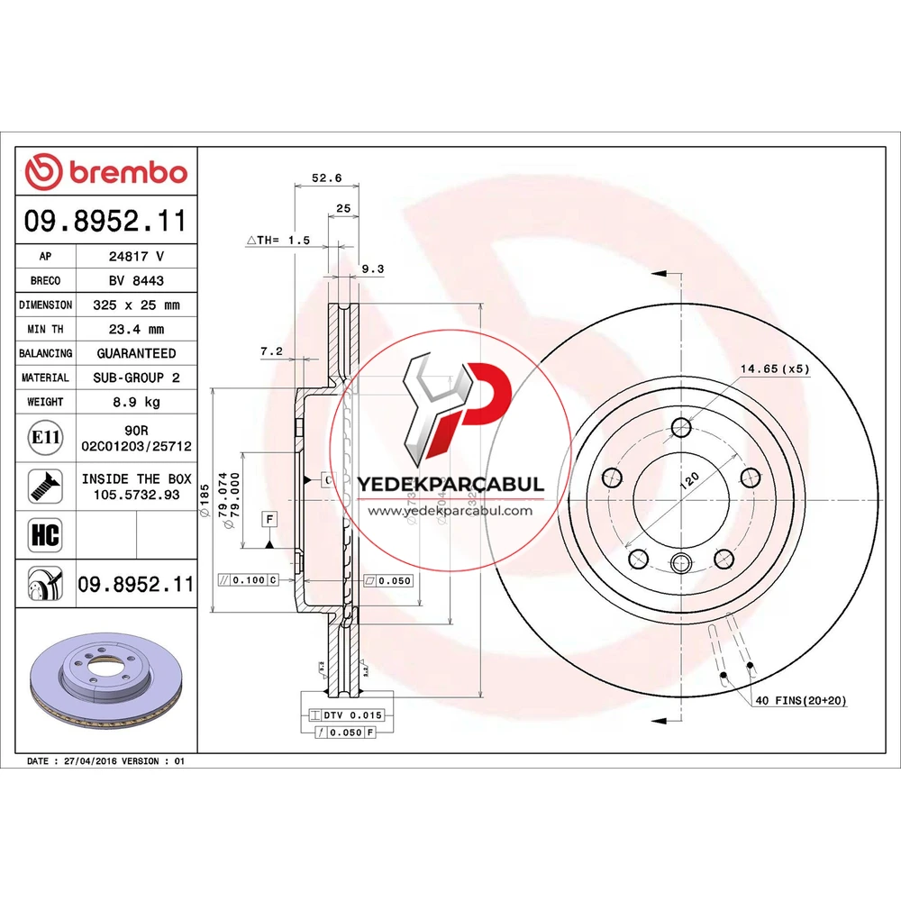 Brembo Ön Fren Diski