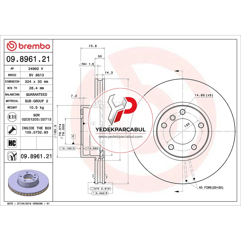Brembo Ön Fren Diski