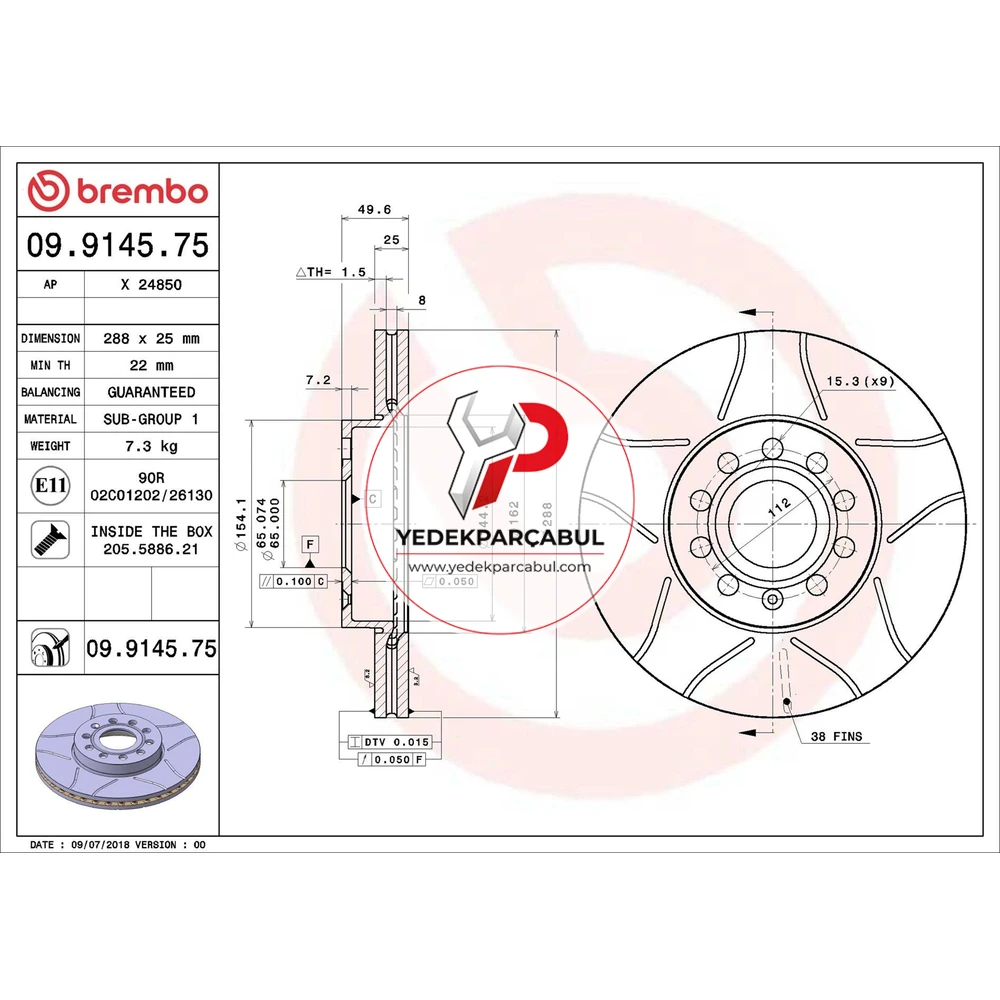 Brembo Ön Fren Diski