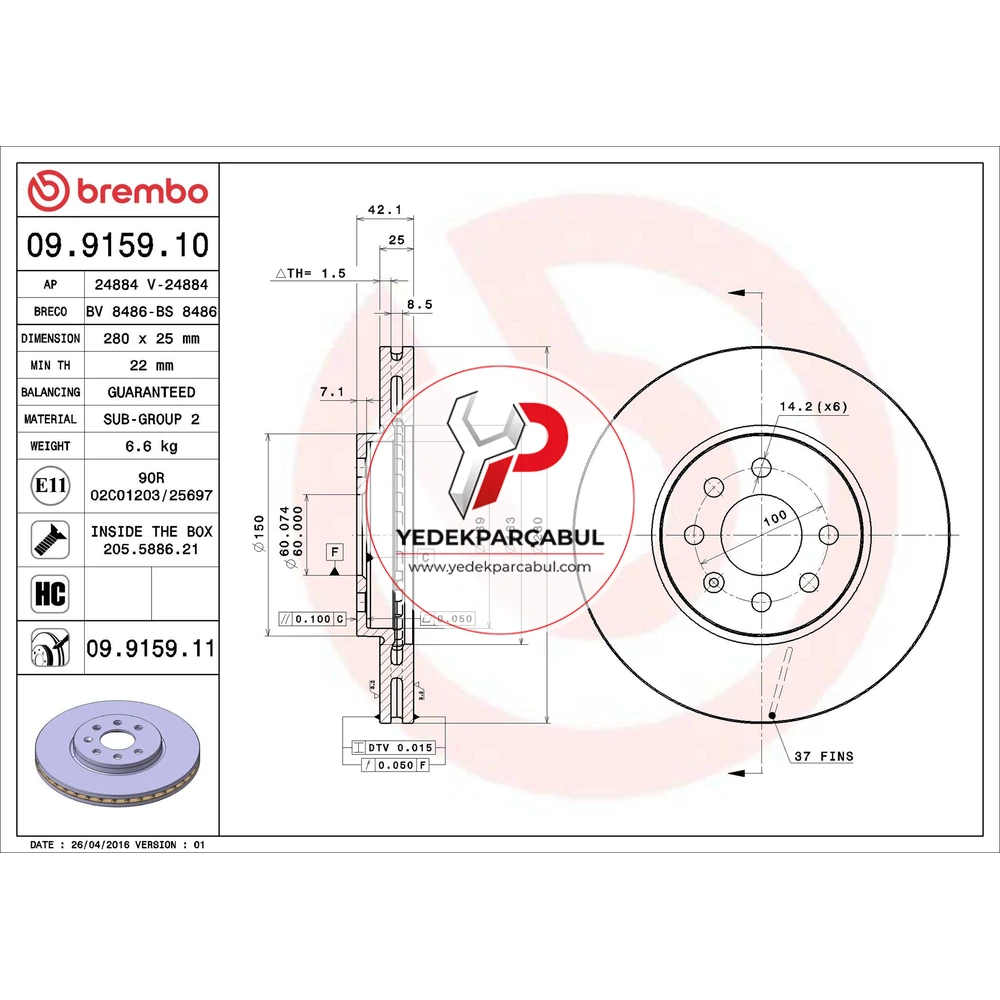Brembo Ön Fren Aynası