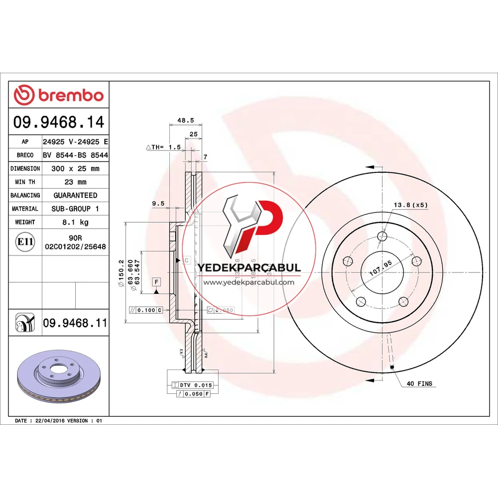 Brembo Ön Fren Diski