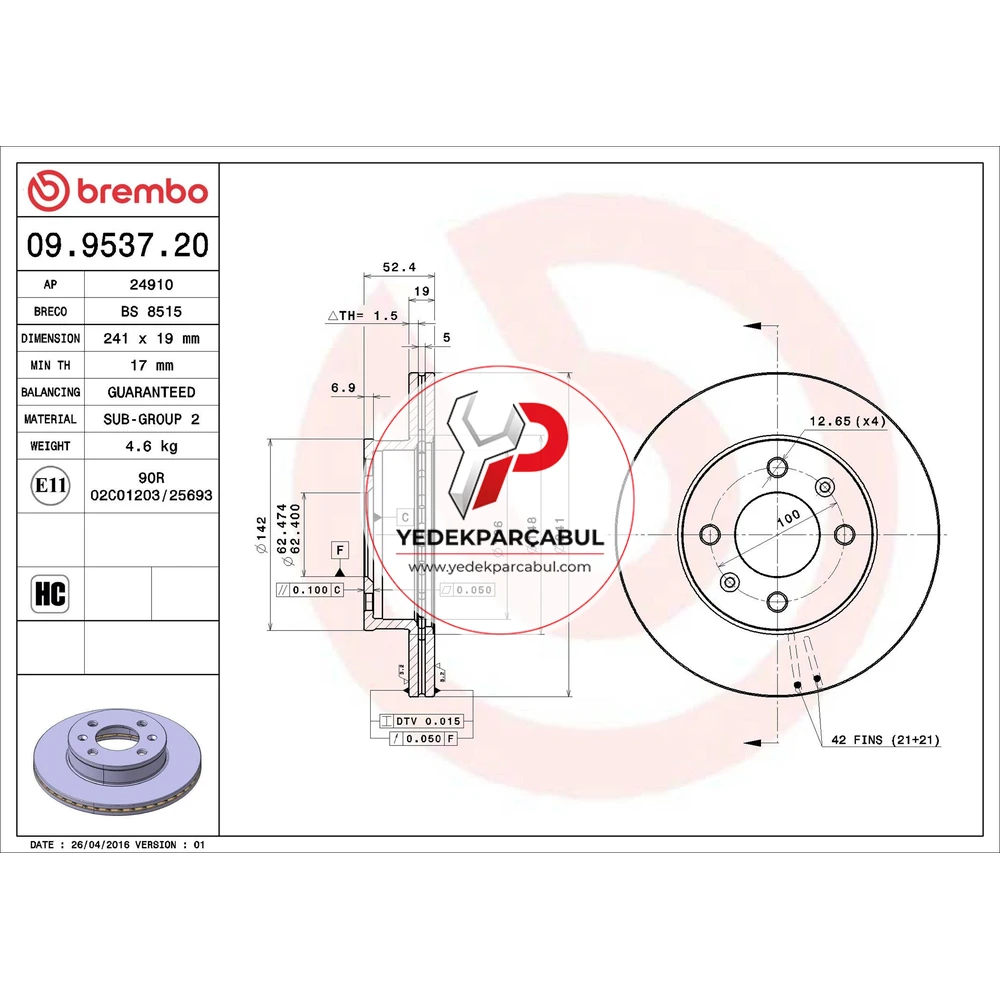 Brembo Ön Fren Diski
