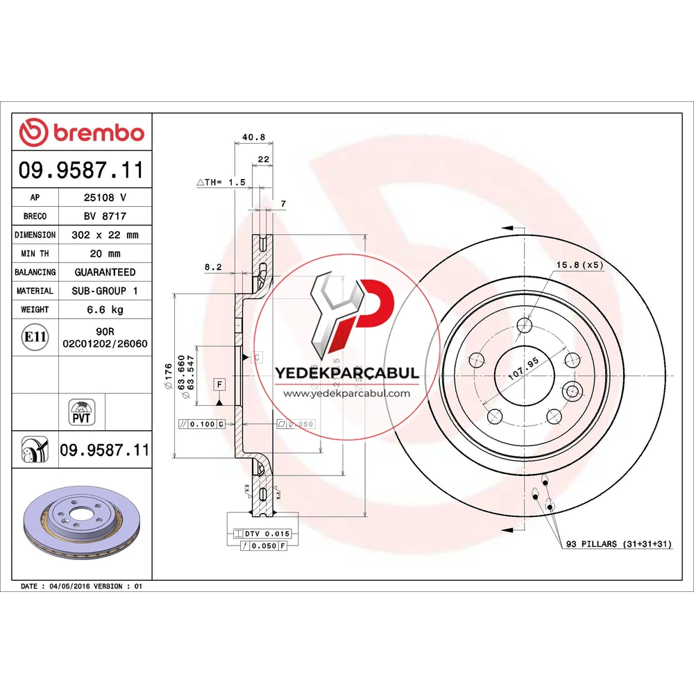 Brembo Arka Fren Aynası