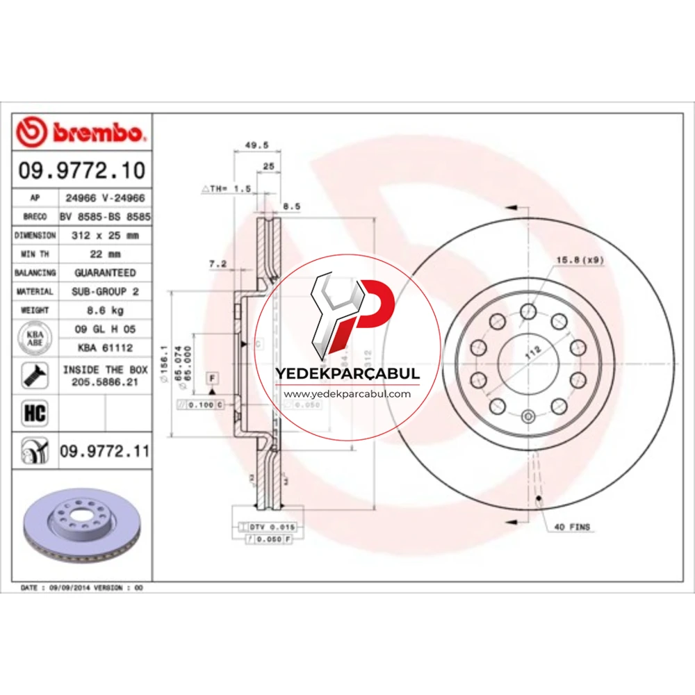 Brembo Ön Fren Diski