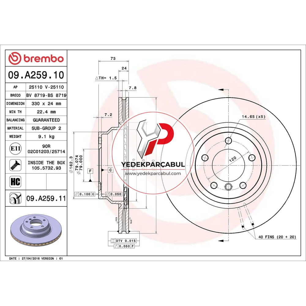 Brembo Ön Fren Diski