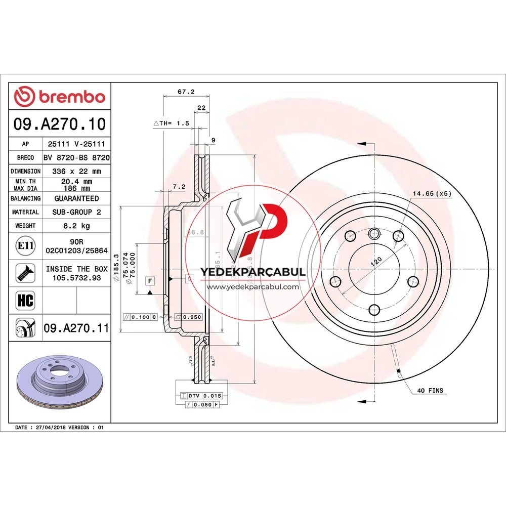 Brembo Arka Fren Diski