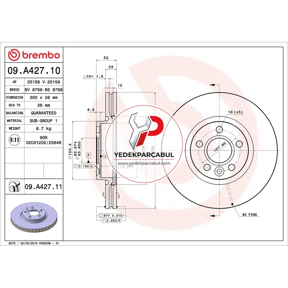 Brembo Ön Fren Diski