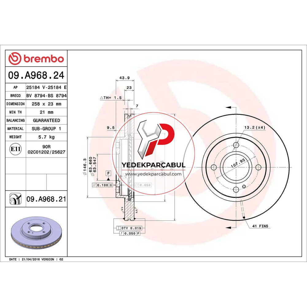 Brembo Ön Fren Aynası