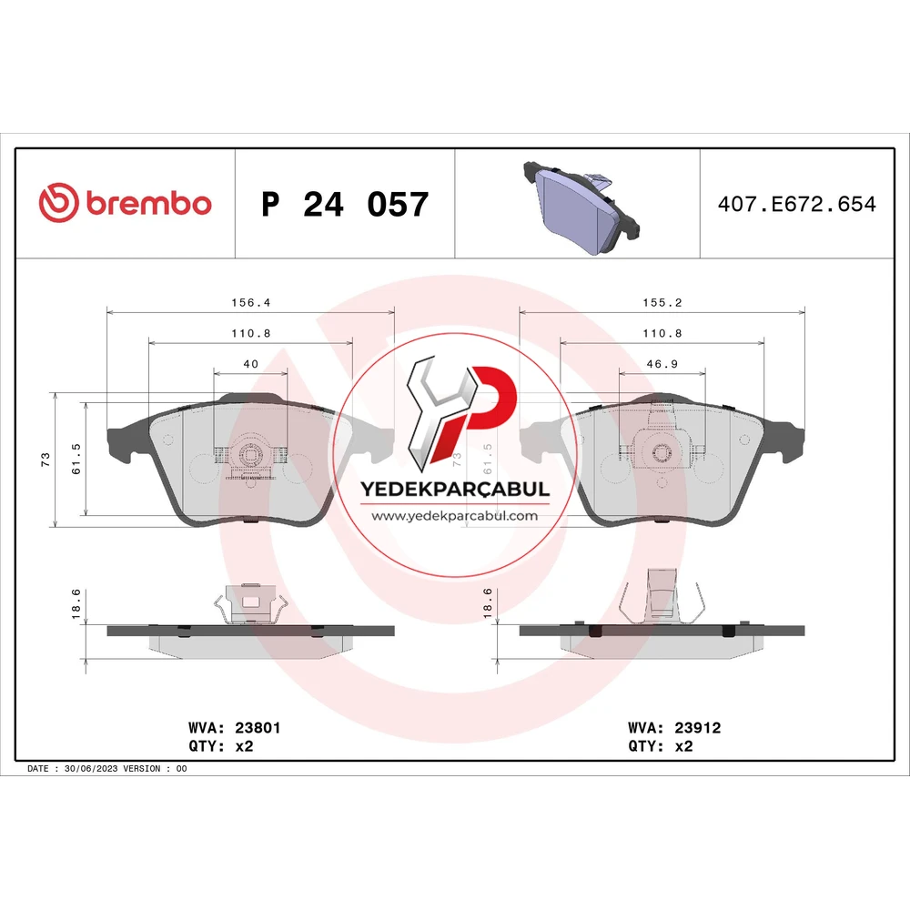 Brembo Ön Fren Balatası