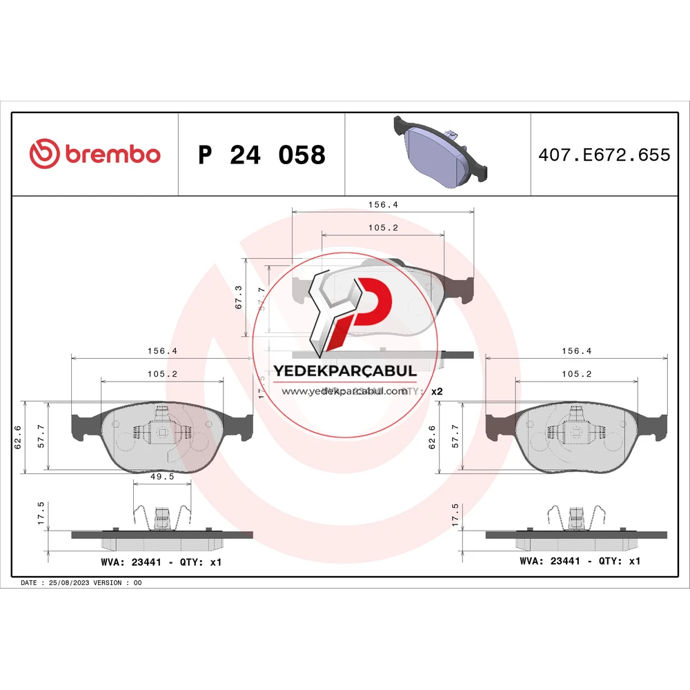 Brembo Ön Fren Balatası