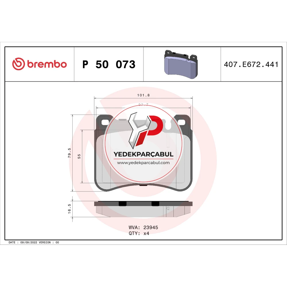 Brembo Ön Fren Balatası