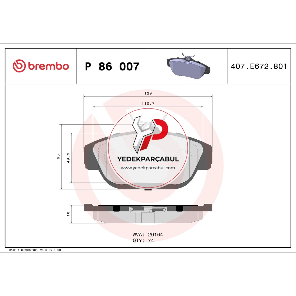Brembo Ön Fren Balatası