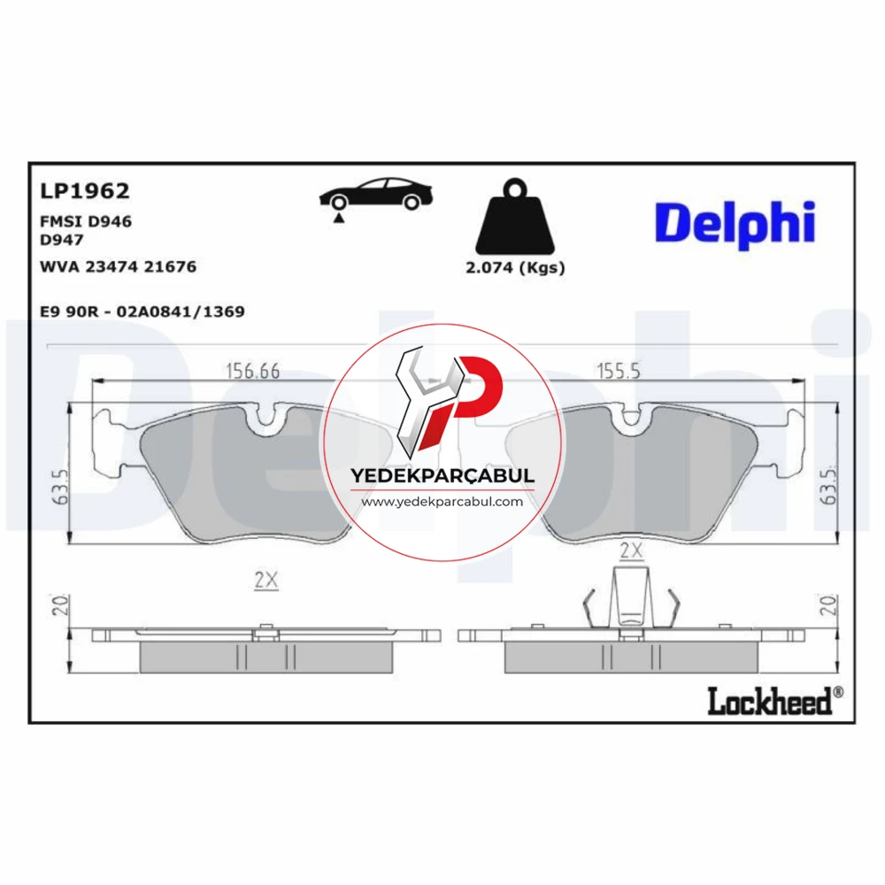Delphi Fren Balatası Ön